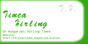 timea hirling business card