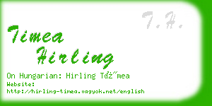 timea hirling business card